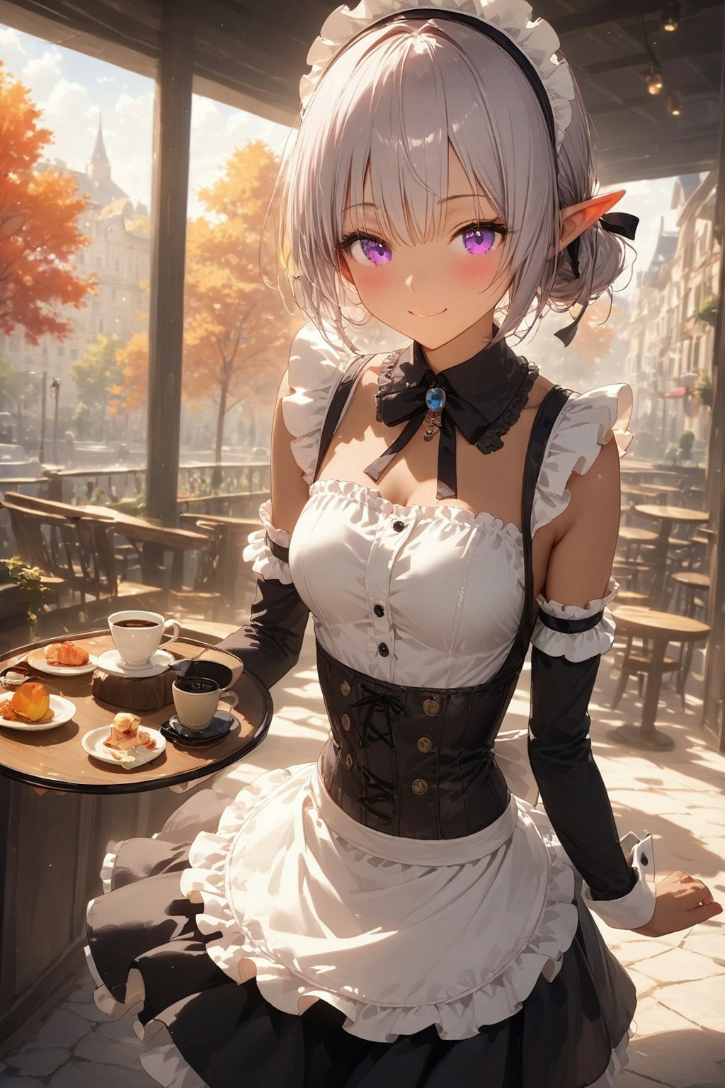 エルフちゃんがメイド服でお給仕してくれるカフェ