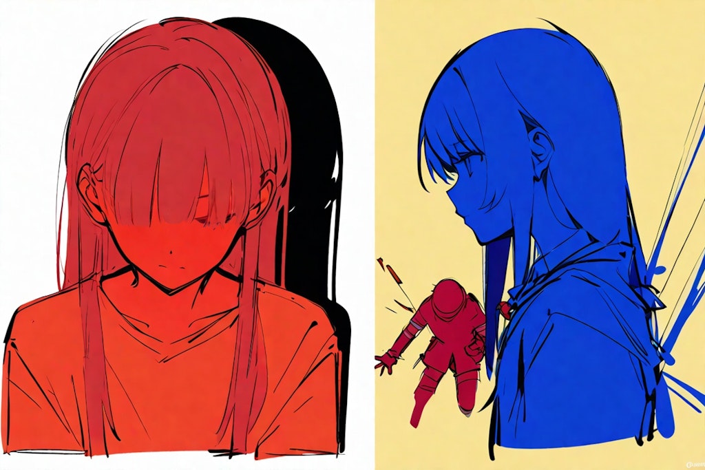 赤と青