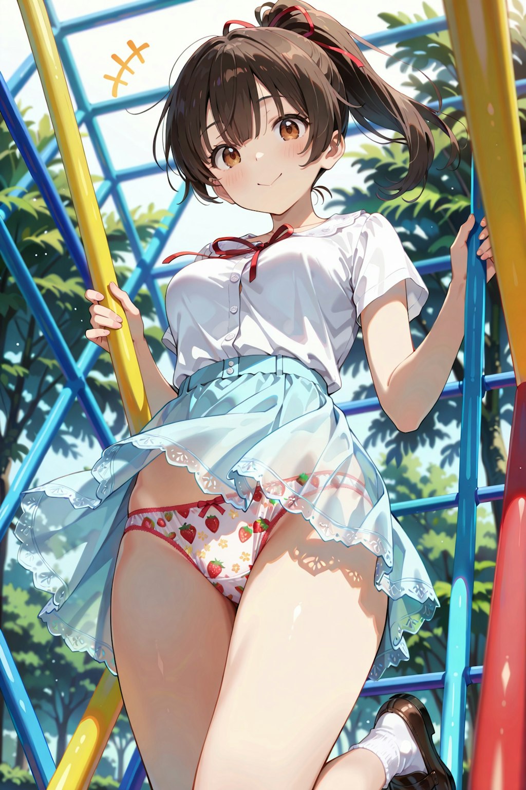 公園で私服パンチラ撮影会 Y625