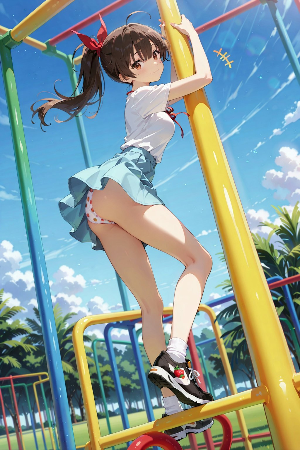 公園で私服パンチラ撮影会 Y625