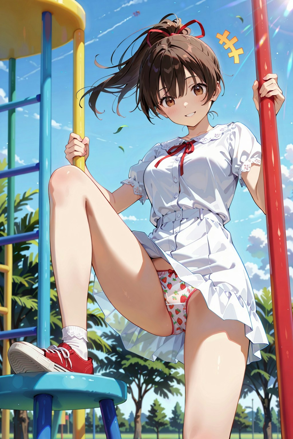 公園で私服パンチラ撮影会 Y625