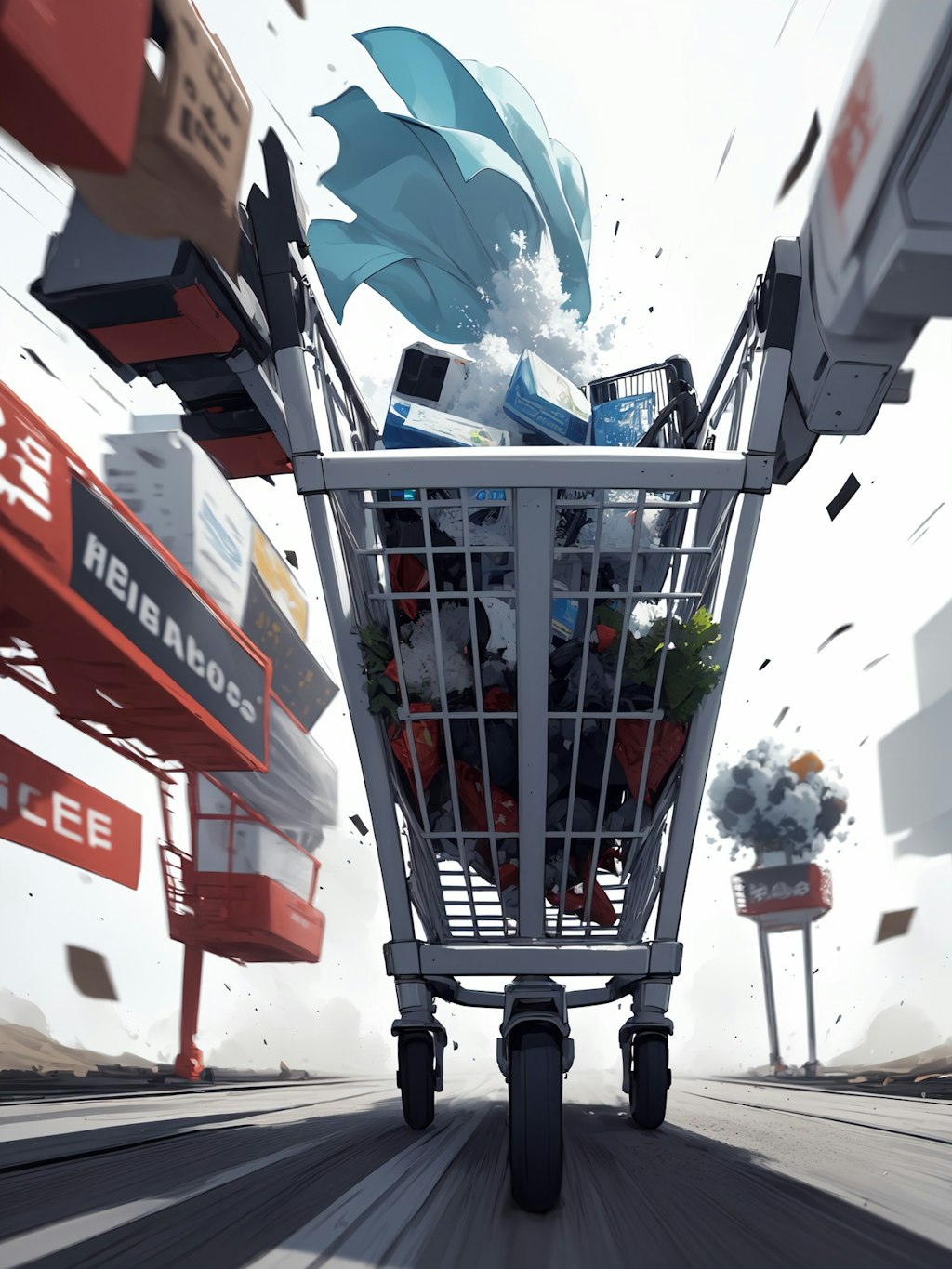 AI shopping cart summer festival