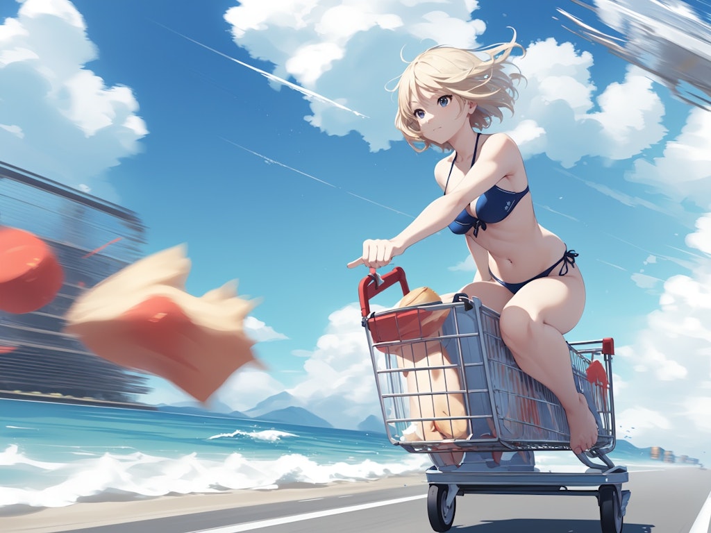 AI shopping cart summer festival