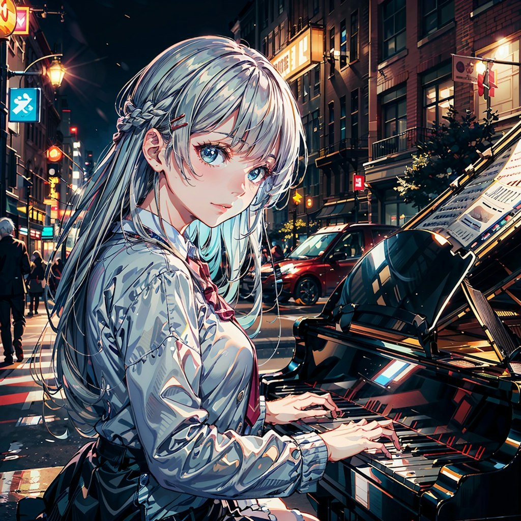 ストリートピアノ少女その２