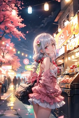 夜桜デート