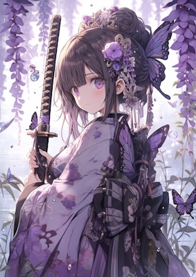 紫の剣士