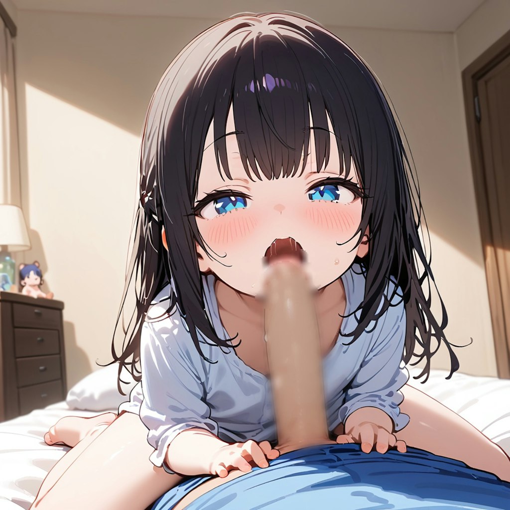 オーラルセックスをする小さな女の子