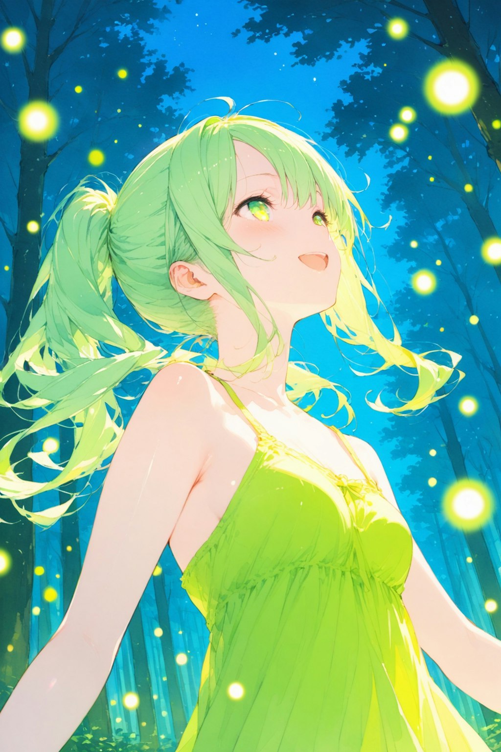 glowing fireflies