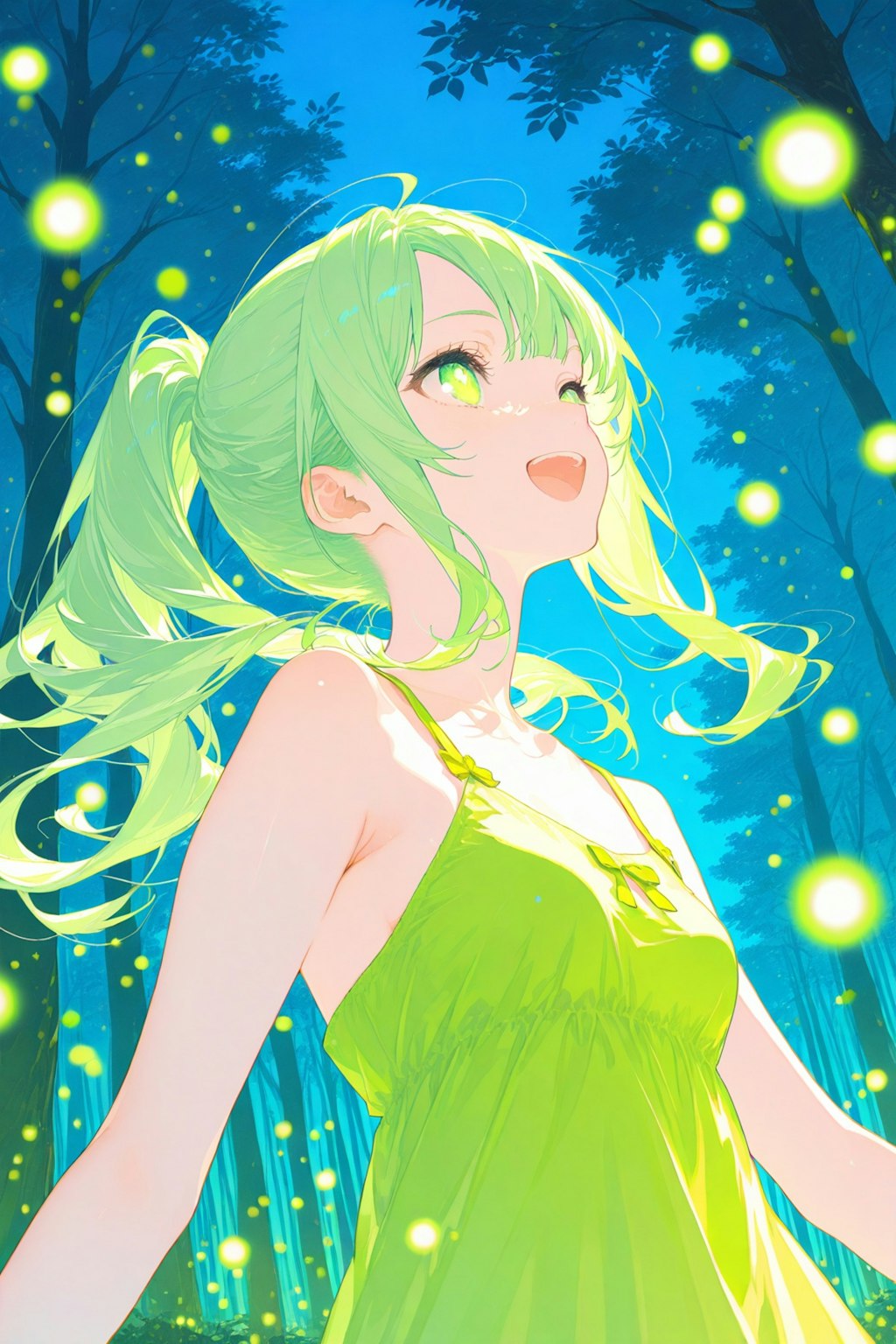 glowing fireflies