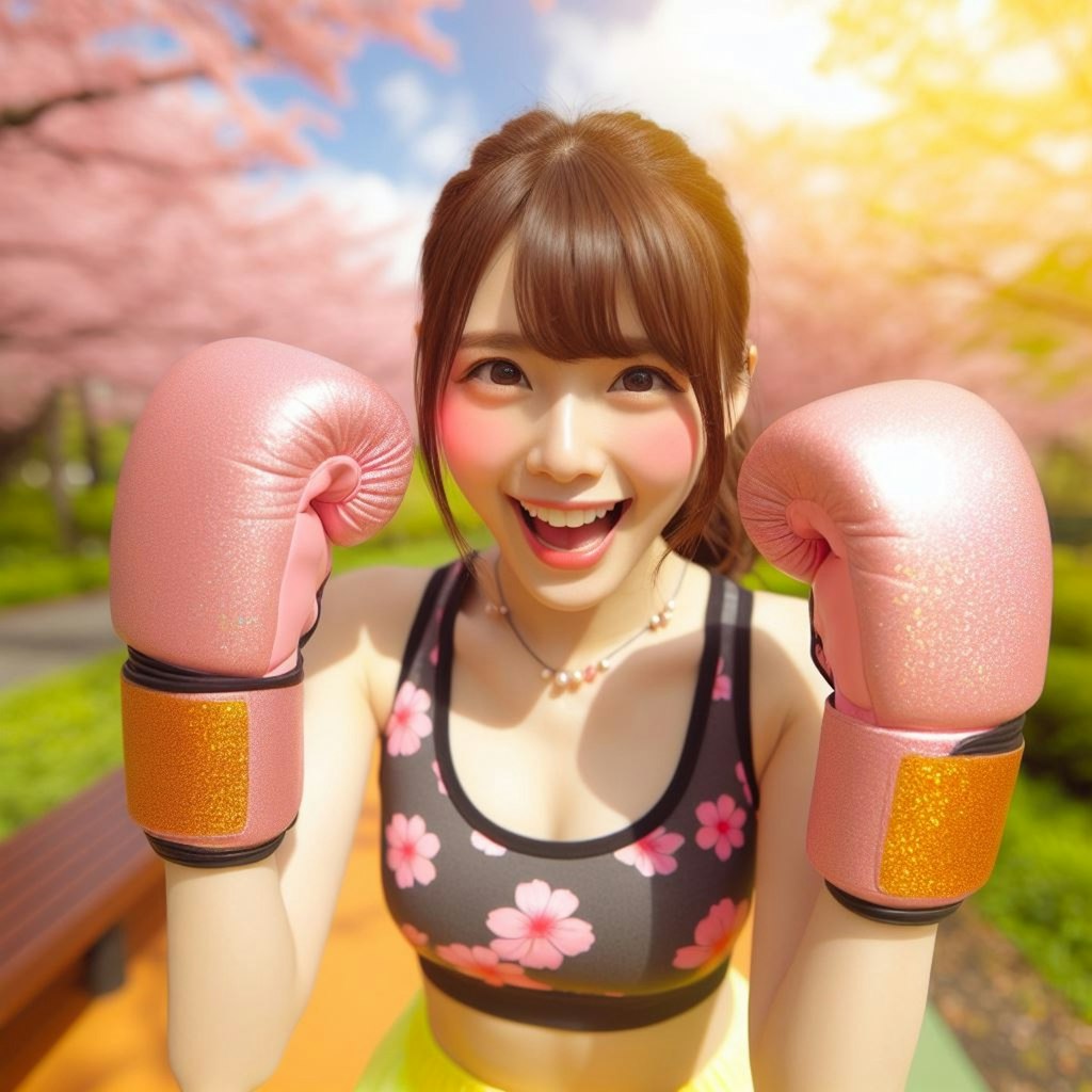 ボクシング　桜　1566-