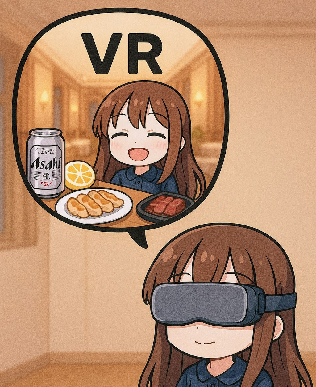 理想でいられる部屋の小さな女の子