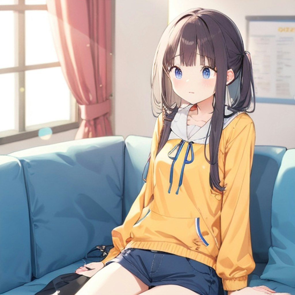 ソファの女の子