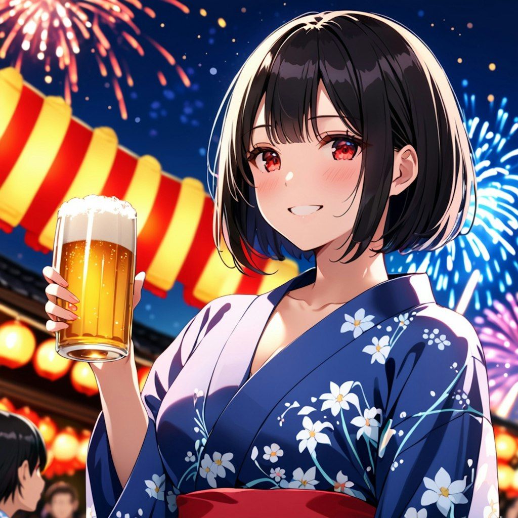 夏といえば、祭り、花火、ビールですよね！