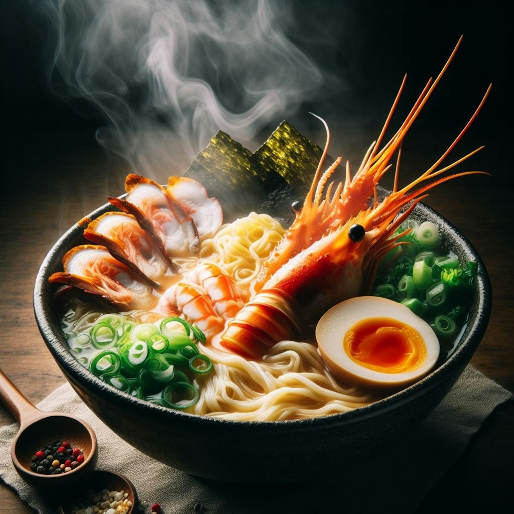 日本のseafood noodle