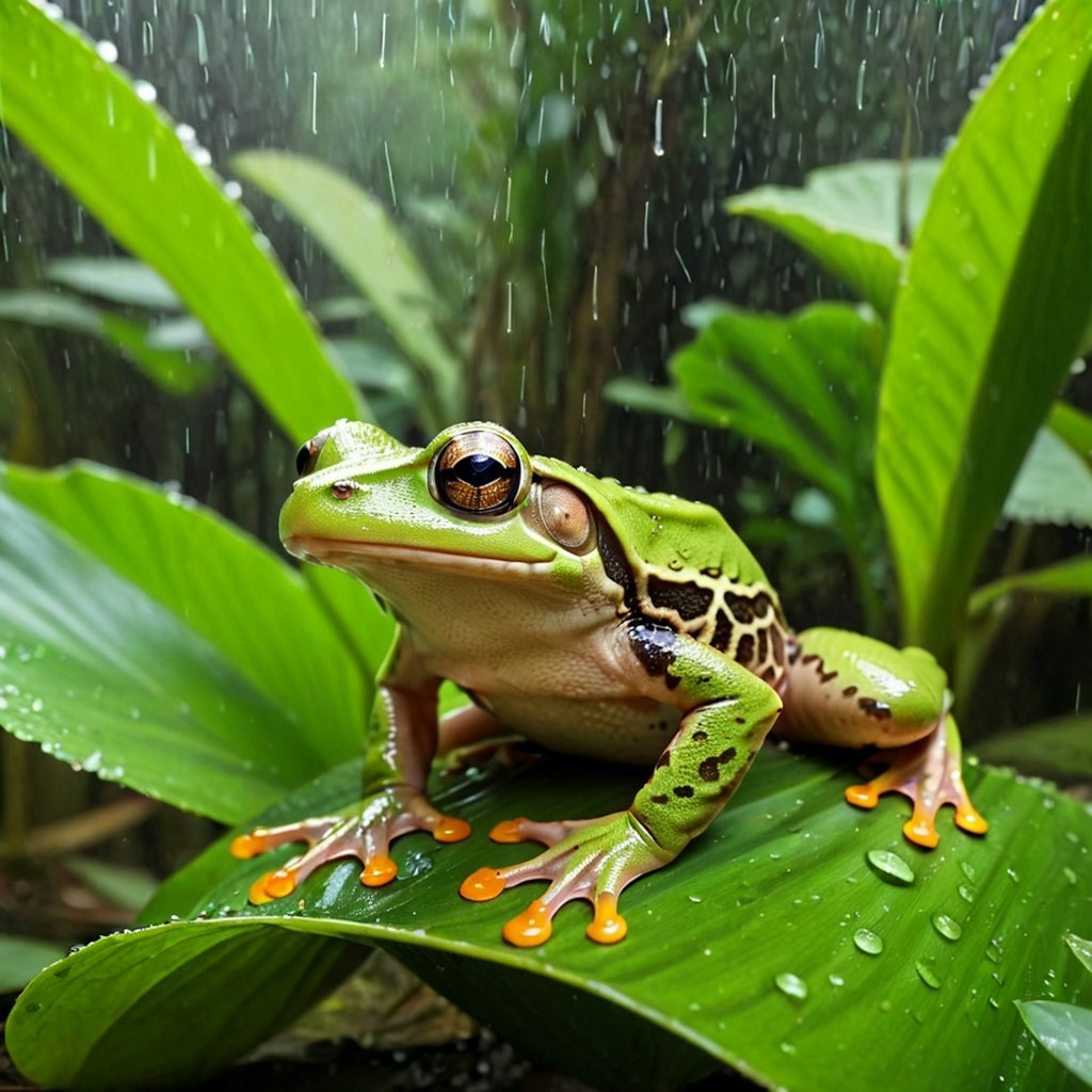 雨林のカエル(3Dモデル)