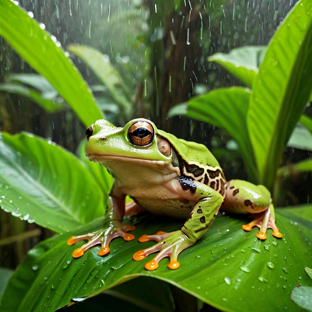 雨林のカエル(3Dモデル)