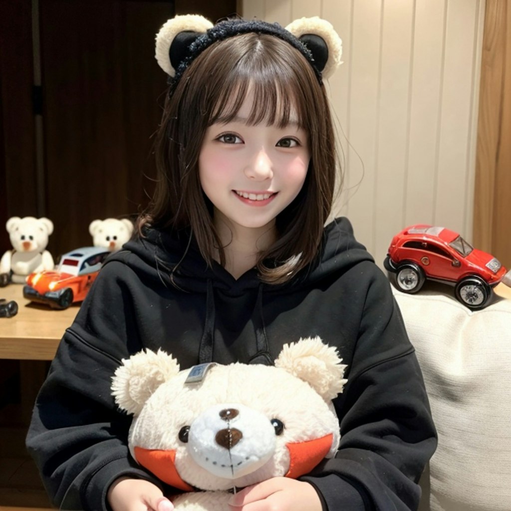 おはよー！早くクマちゃんごっこの続きやろー？