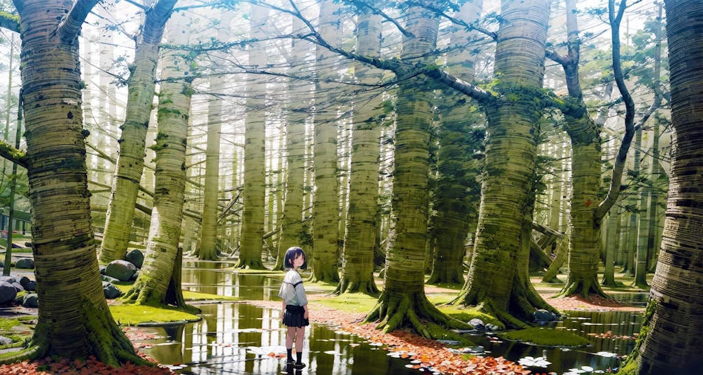 水たまりと少女28