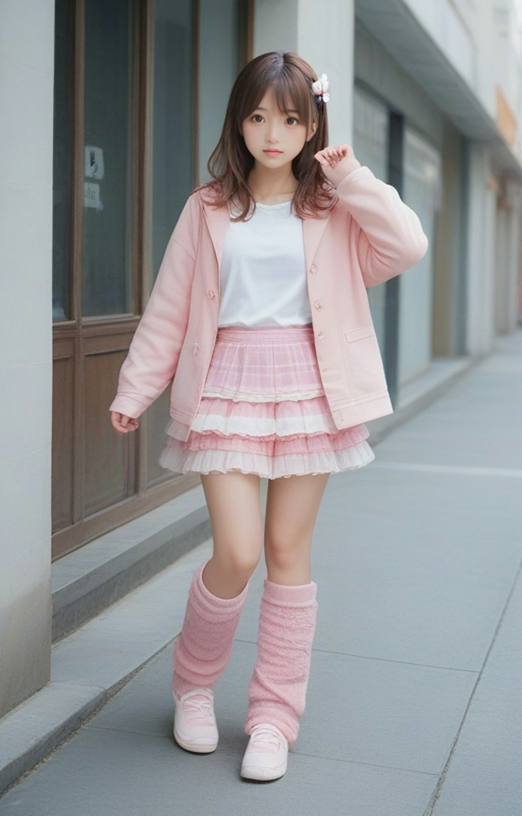 ピンクピンクの女子