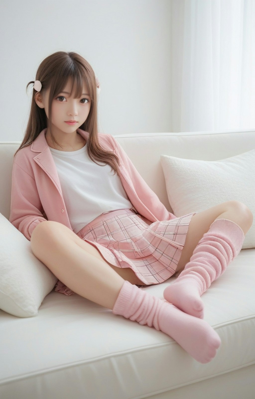 ピンクピンクの女子