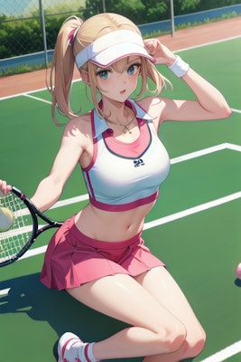 テニスの女性