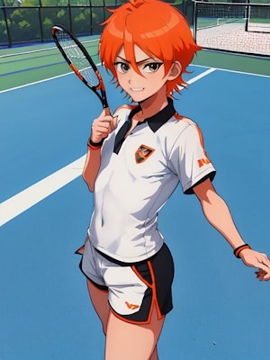 テニス少年　【オレンジ】