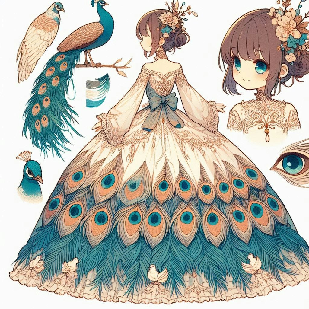 孔雀🦚の擬人化