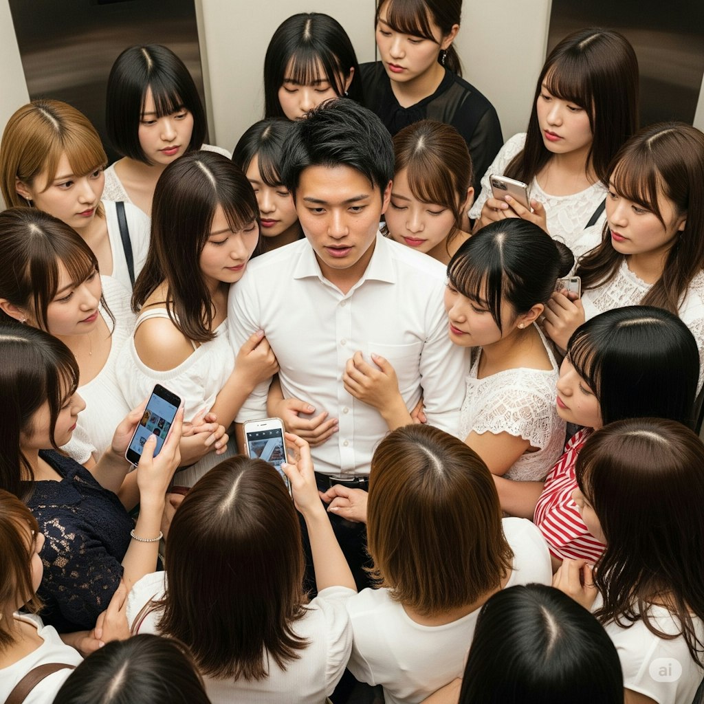 エレベータで奪い合い