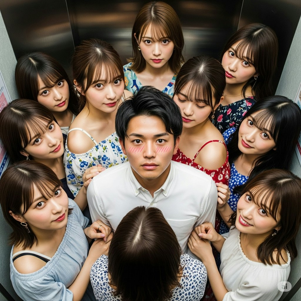 エレベータで奪い合い