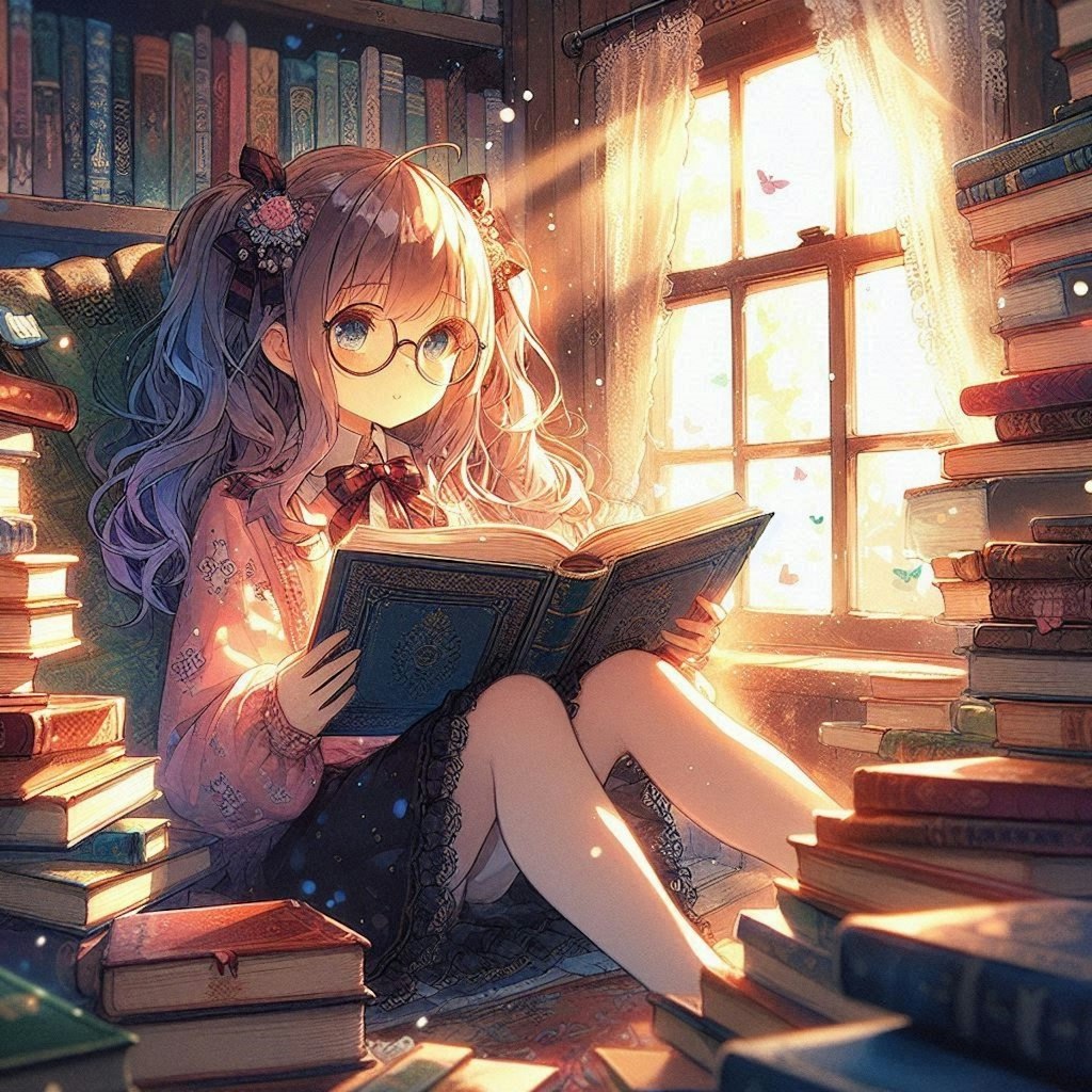 夢中な読書少女