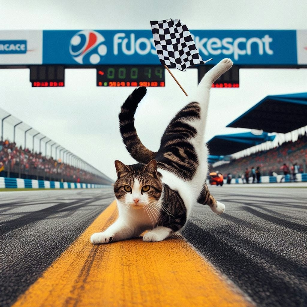 レースクイーンの猫