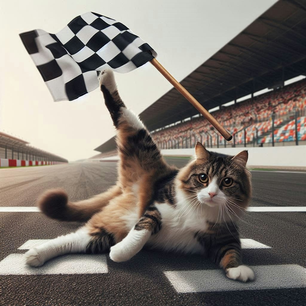 レースクイーンの猫