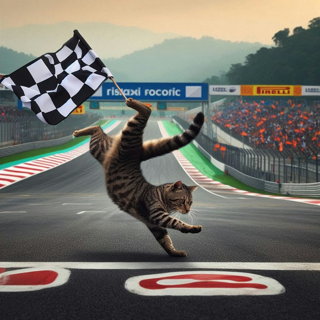 レースクイーンの猫