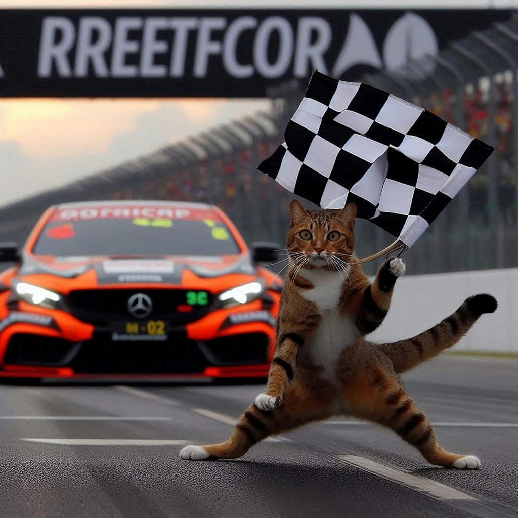 レースクイーンの猫