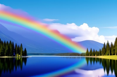 琵琶湖より虹をかけて