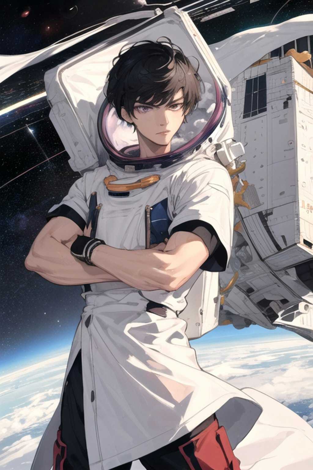 宇宙と黒髪短髪男性★その2（12枚）