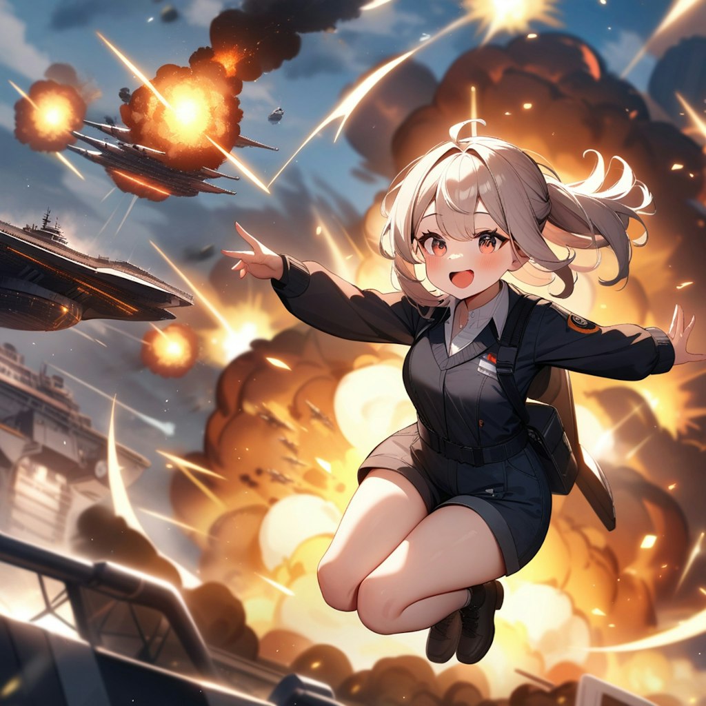 母艦がボカーン