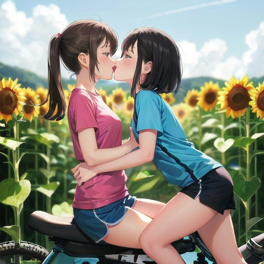 百合サイクリング、向日葵