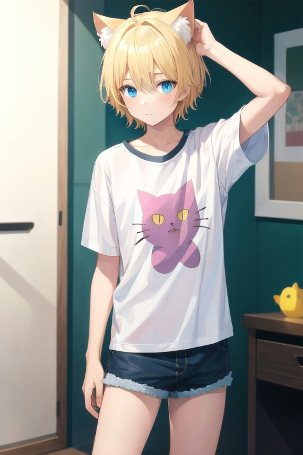 ねこTシャツの好きな男子の1日