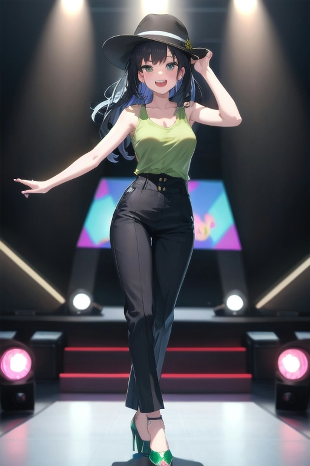 かっこかわいいダンサー白鳥英美梨　スペシャルダンスショー！　レインボーダンス・グリーン！