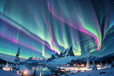 aurora borealis, spreads,