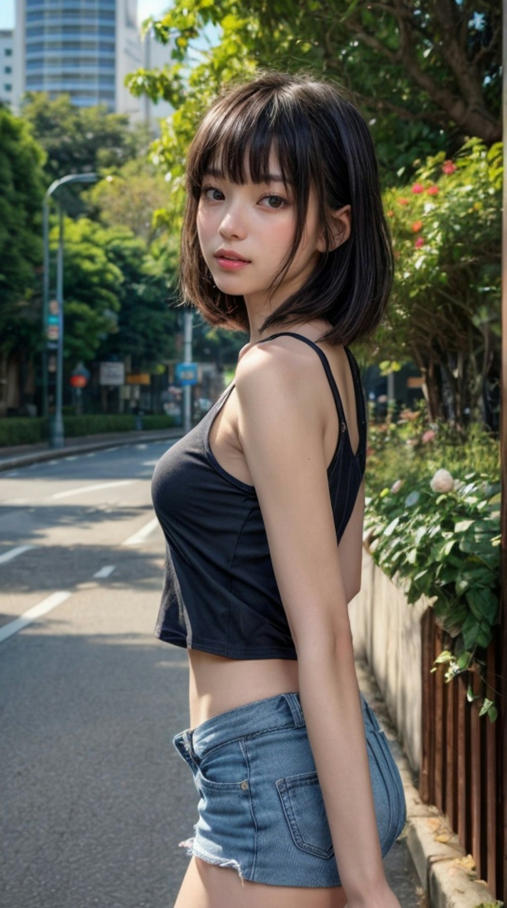 black tanktop