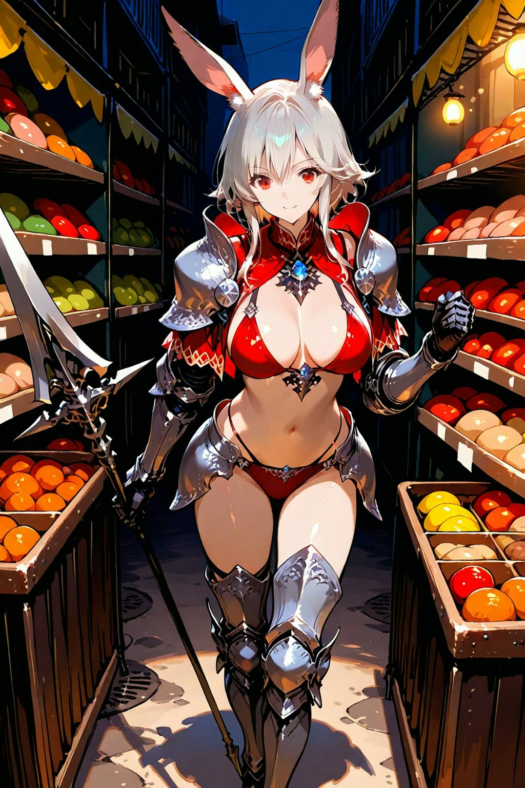 うさ耳ビキニアーマー槍騎士ちゃん