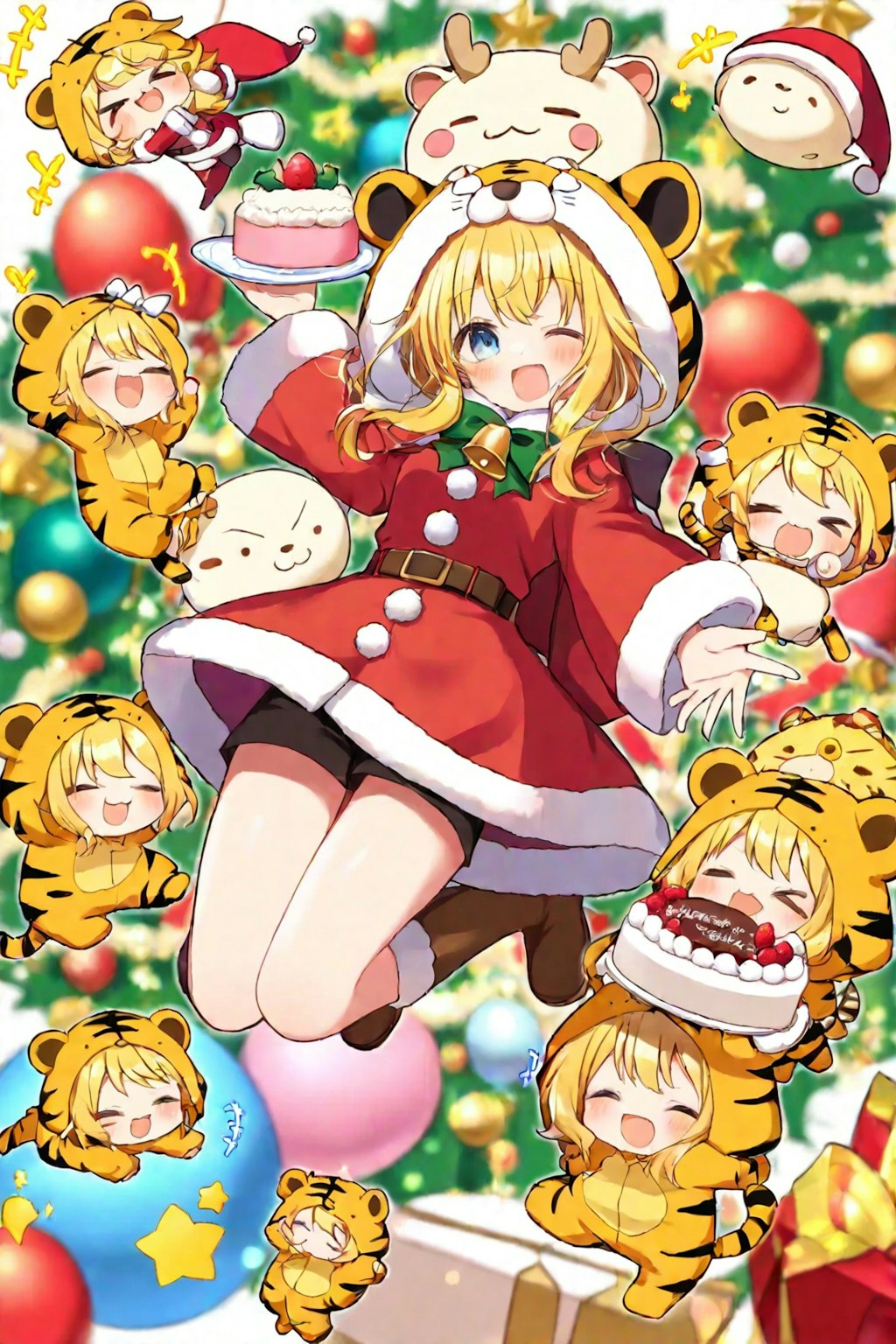 クリスマスの虎娘ちゃん