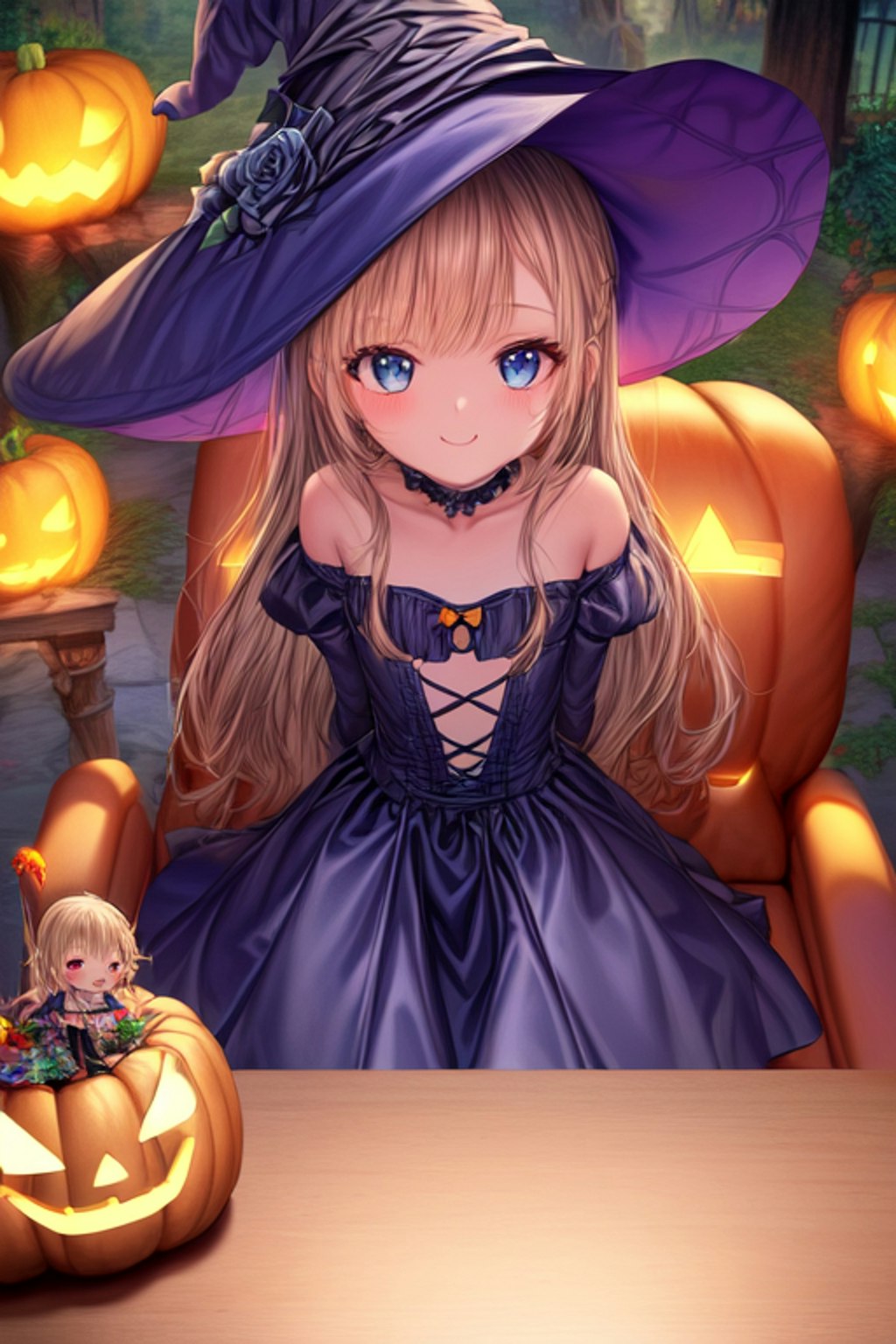 ハロウィンの魔女っ子たち