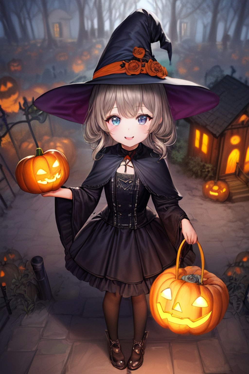 ハロウィンの魔女っ子たち