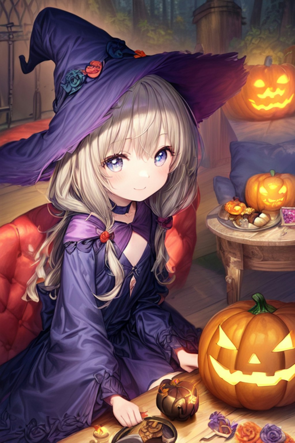 ハロウィンの魔女っ子たち