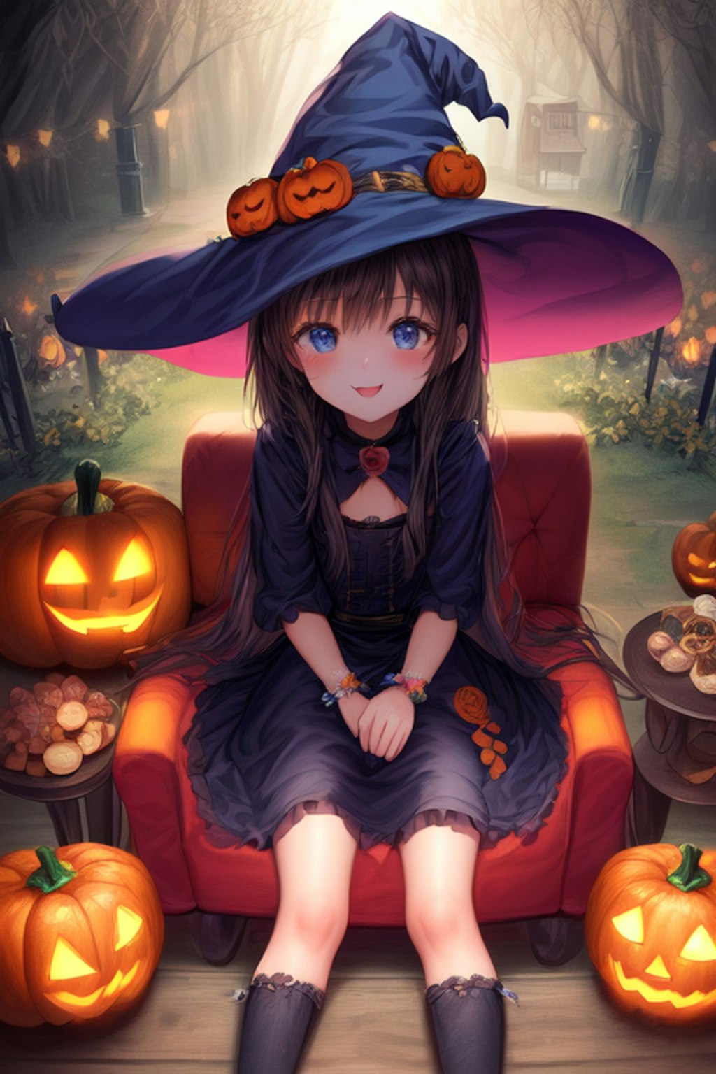 ハロウィンの魔女っ子たち