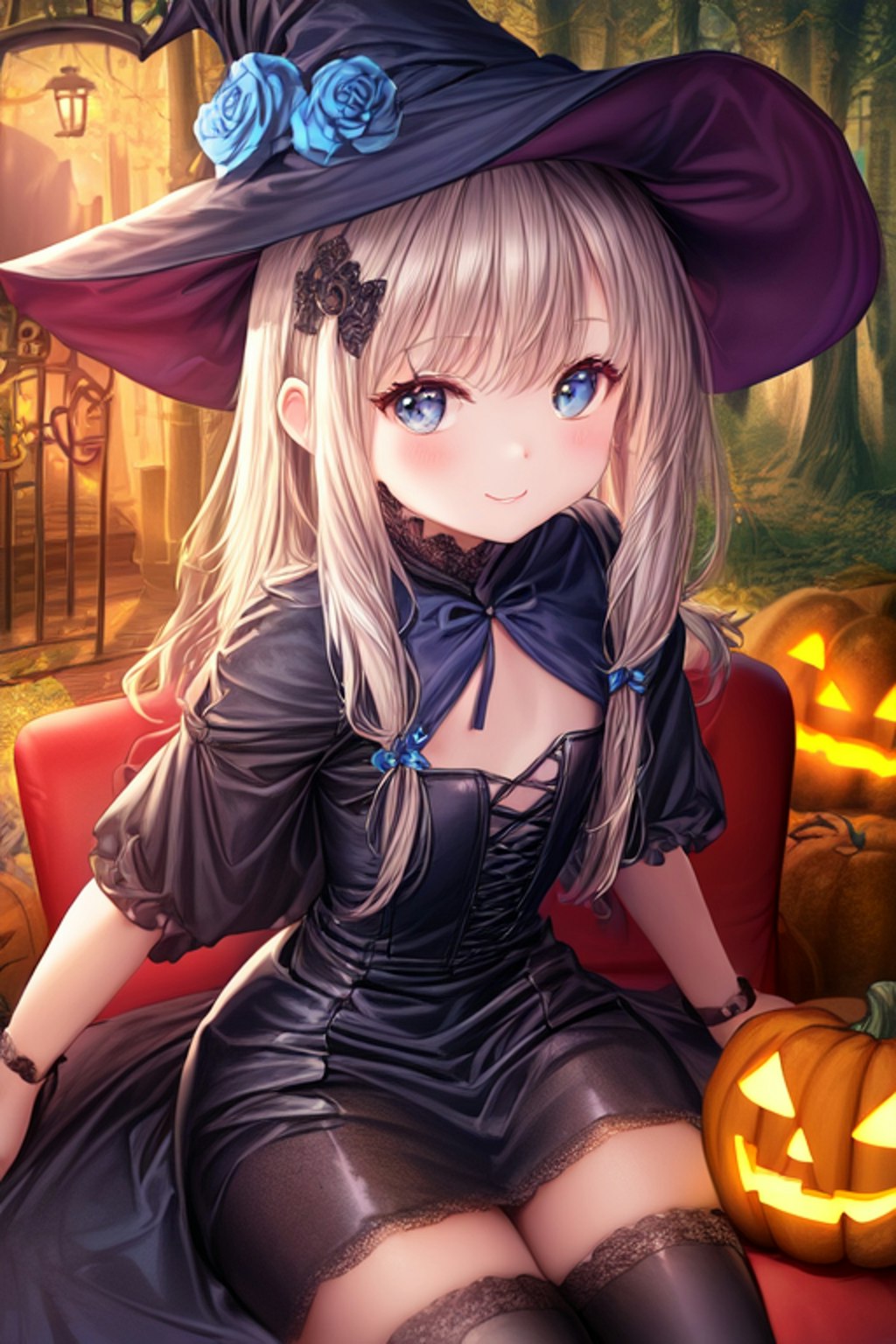 ハロウィンの魔女っ子たち