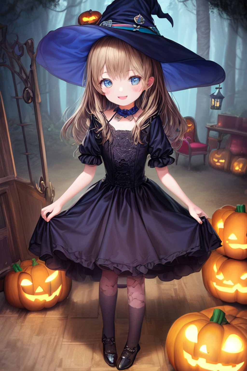 ハロウィンの魔女っ子たち